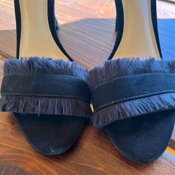 Vince Camuto Shoes - New Vince Camuto Black Fringe , Open Toe Heels,, So Pretty ! Size 8